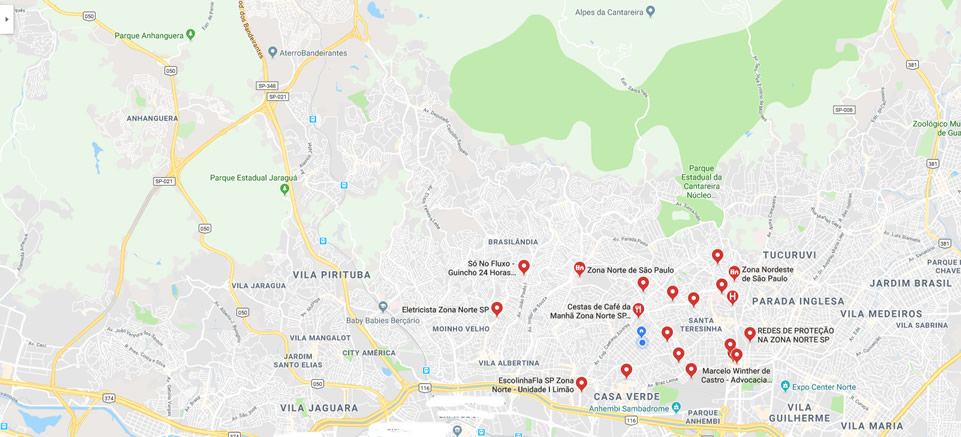 Relação dos bairros da Zona Norte de São Paulo SP